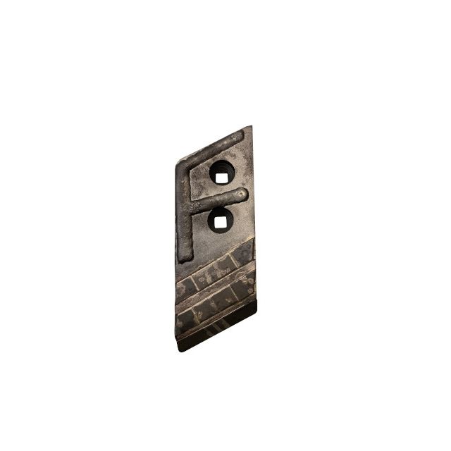 Pointe décalée gauche avec plaquettes carbure, rechargement et plaquettes arrière pour soc de charrue marque Duro,Grégoire Besson, Thieme, Goizin- EA 50 - Diamètre 12.00mm