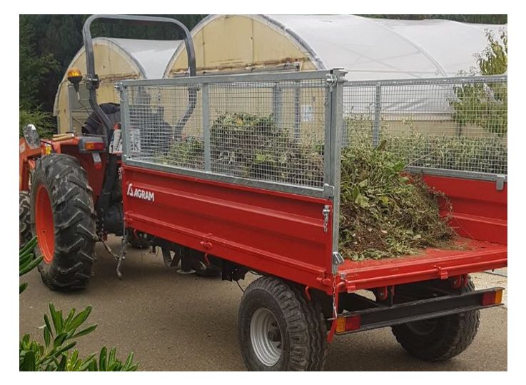 Remorque bois pour quad - essieu boggie - capacité :1 000 kg