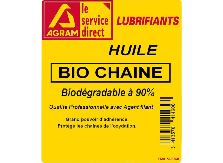 HUILE DE CHAINE BIO pour tronçonneuse professionnelle électrique à